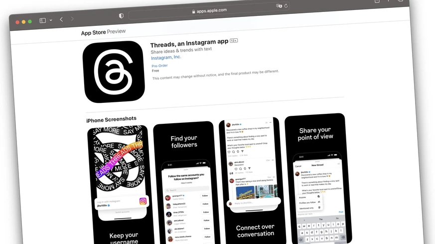 Threads Wachstumskurve